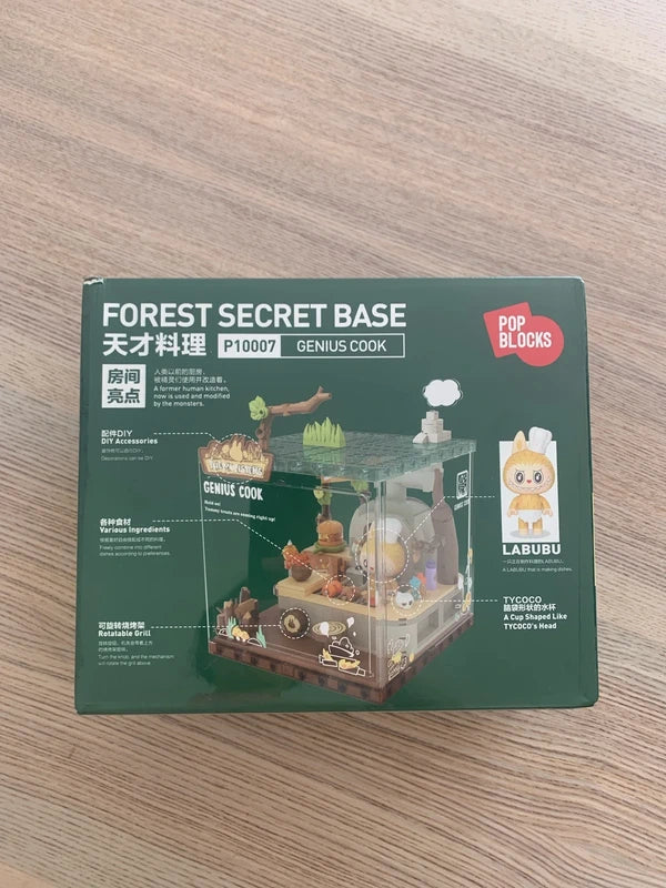 Authentic Popmart Popblocks Labubu The Monsters forest secret base Series 2 - Genius Cook