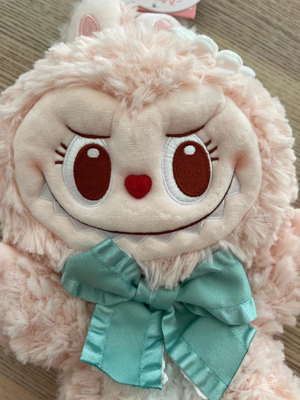 New item Popmart Popland The Monsters Labubu Mokoko Classic Series Hand Puppet - Pink