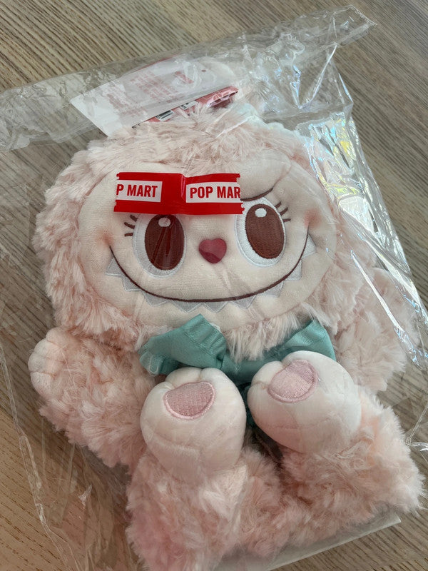New item Popmart Popland The Monsters Labubu Mokoko Classic Series Hand Puppet - Pink