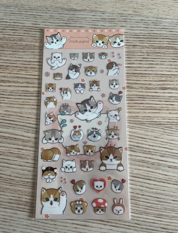 Mofusand characters stickers - 4 sheets