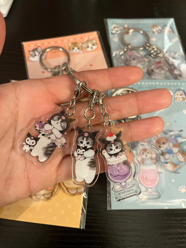 Mofusand x Sanrio Kuromi acrylic keychains