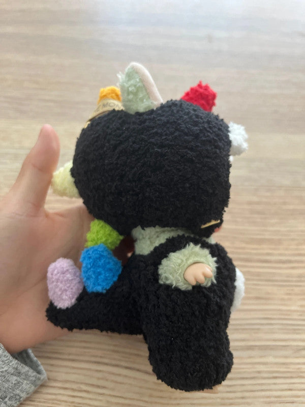 For Popmart V1 & V3 labubu outfit - black dinosaurs