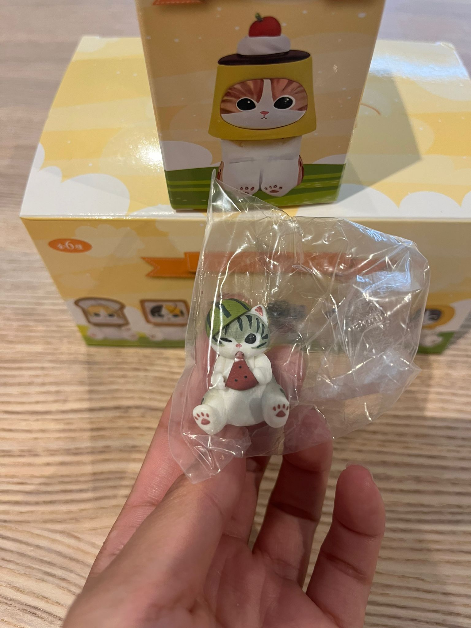 Mofusand Food cat seat position blind box figures