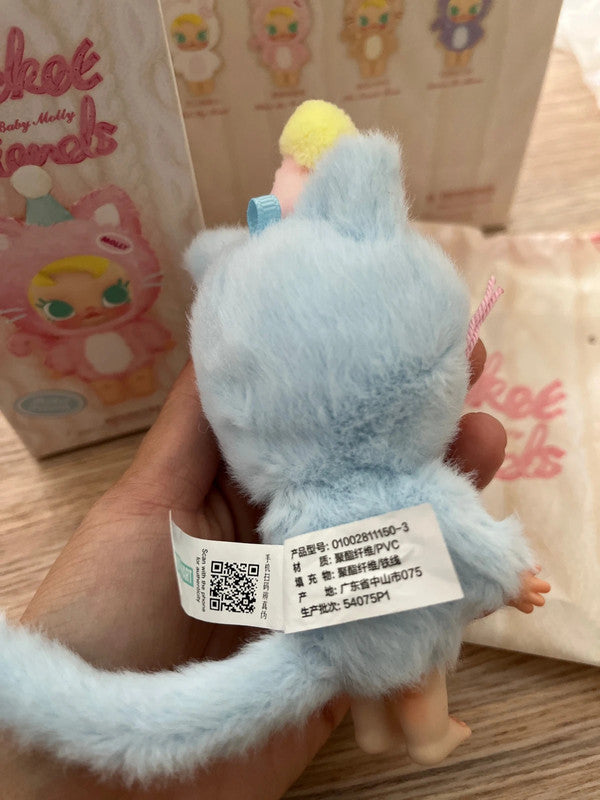 Popmart Baby Molly Pocket Friends Series-Vinyl Plush Pendant - Feeling Blue