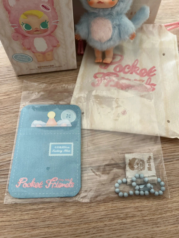 Popmart Baby Molly Pocket Friends Series-Vinyl Plush Pendant - Feeling Blue