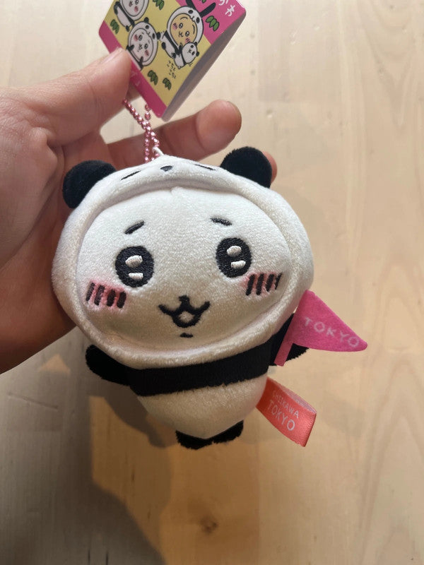 Japan Chiikawa Panda Toyko limited designs plush keychain