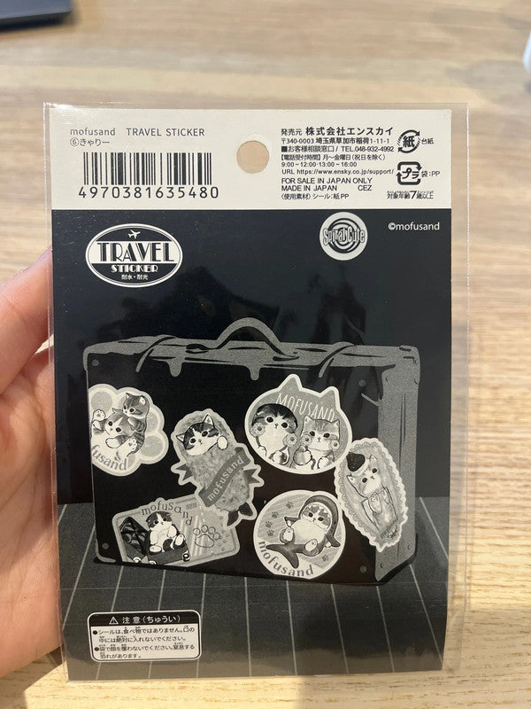 Mofusand Prawn Cat Suitcase travel sticker