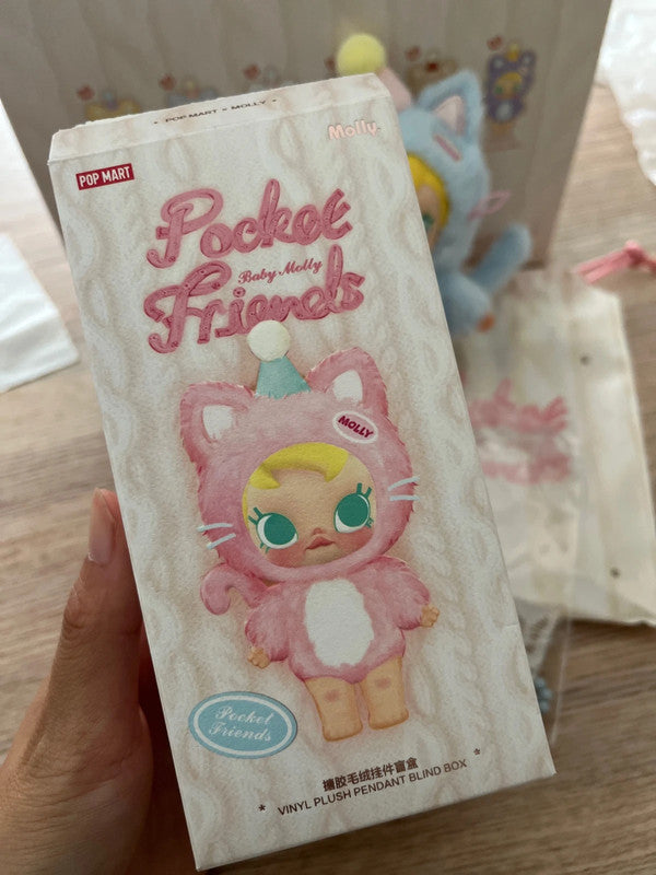 Popmart Baby Molly Pocket Friends Series-Vinyl Plush Pendant - Feeling Blue