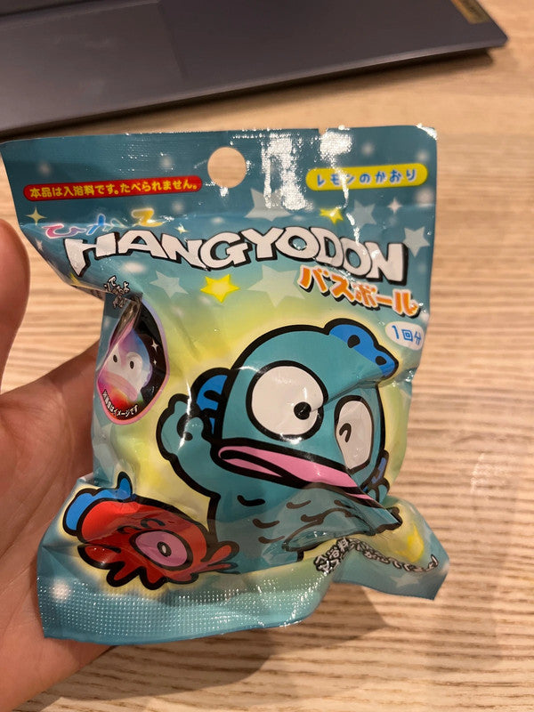 Japan Sanrio Hangyodon bath ball with toy