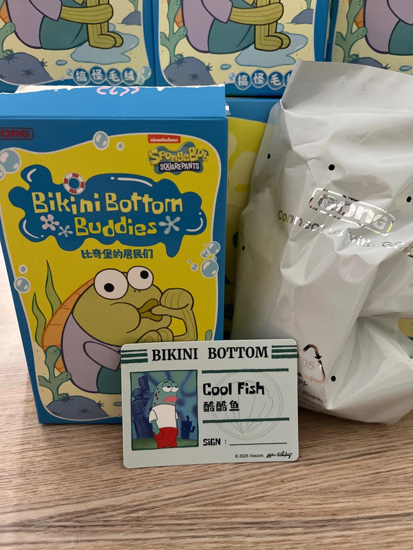 100% Authentic Popmart Bikini Bottom Buddies - Whimsical Plush - Cool Fish
