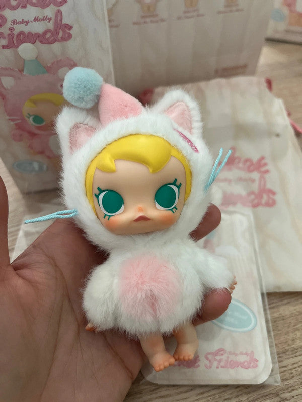 Popmart Baby Molly Pocket Friends Series-Vinyl Plush Pendant - Pet My Head
