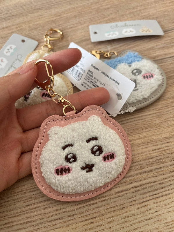 Japan Chiikawa Synthetic leather keychain - Pink