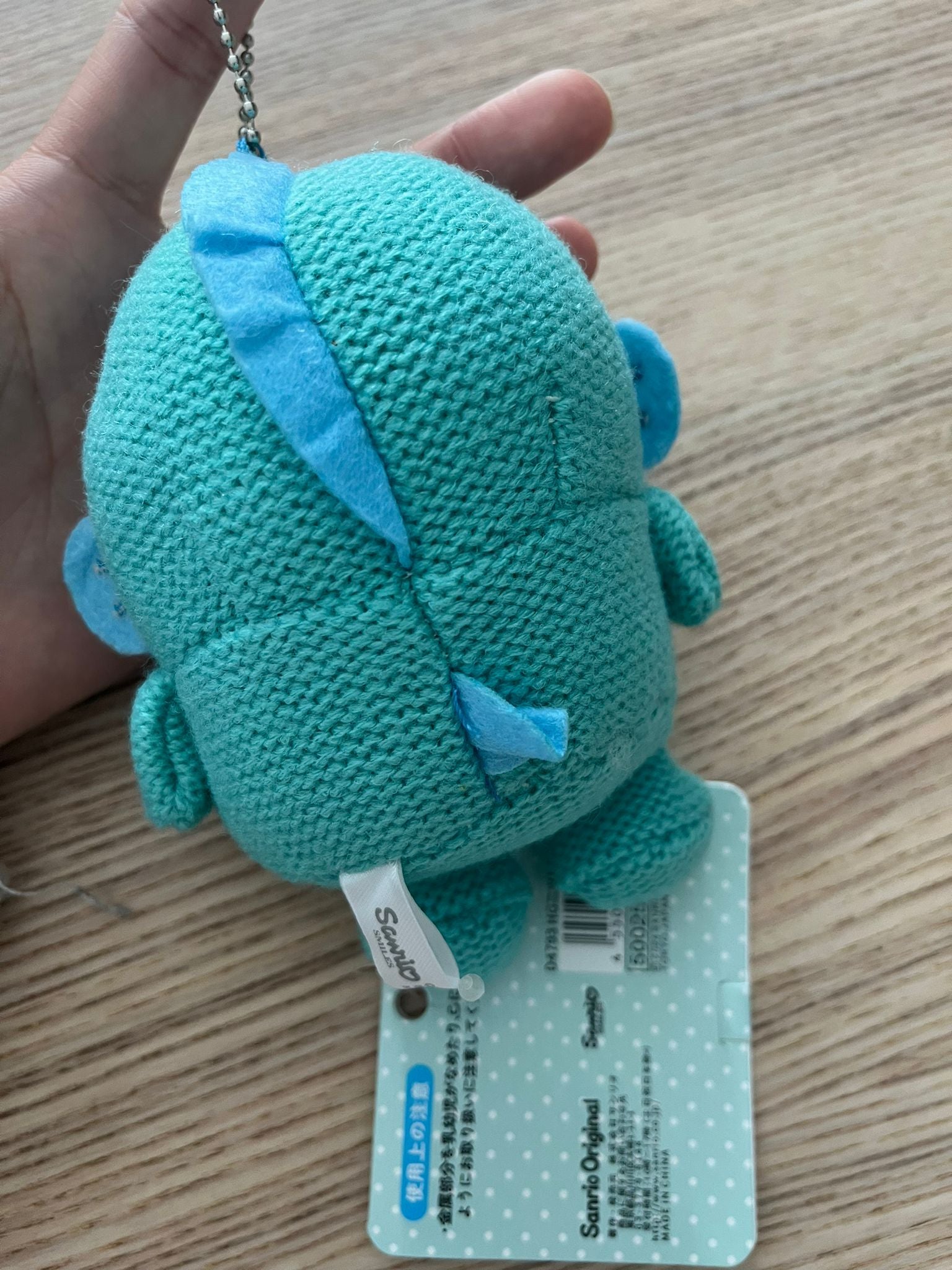 Sanrio Hangyodon crochet plush keychain