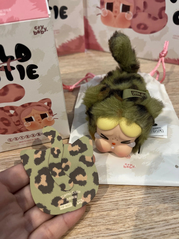 Popmart Crybaby Wild But Cutie Vinyl Plush Pendant -  Camo Cutie