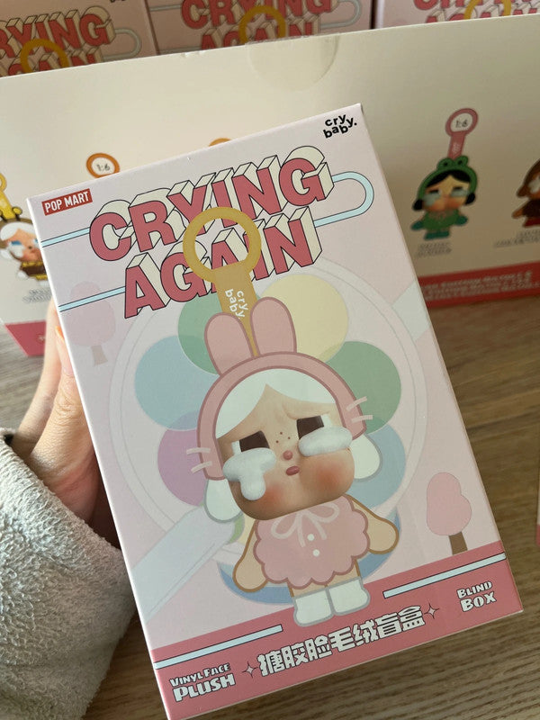 100% Authentic Crybaby Crying Again Vinyl Face Plush Keychain - I'll Bring You A Flower
