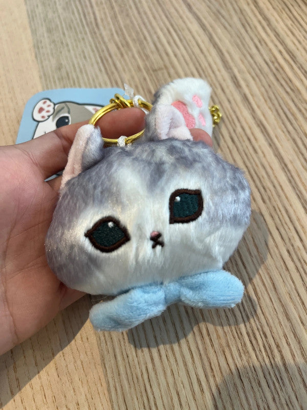 Mofusand head mini plush keychain