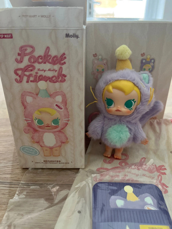 Popmart Baby Molly Pocket Friends Series-Vinyl Plush Pendant - Leave Me Alone
