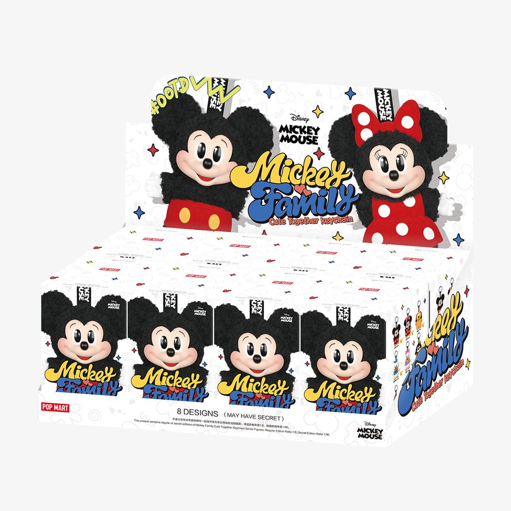 100% Authentic Popmart Mickey Family Cute Together Keychain - Full Set
