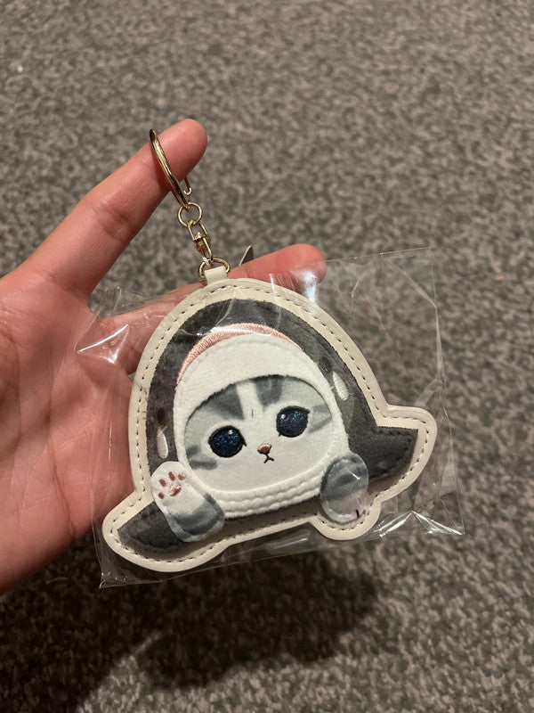 New Mofusand Shark Cat Synthetic leather keychain 2025