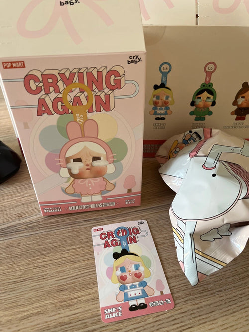 100% Authentic Crybaby Crying Again Vinyl Face Plush Keychain - She's Alice