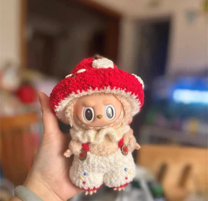 For Popmart Labubu V1 & V3 - Mushroom outfit set