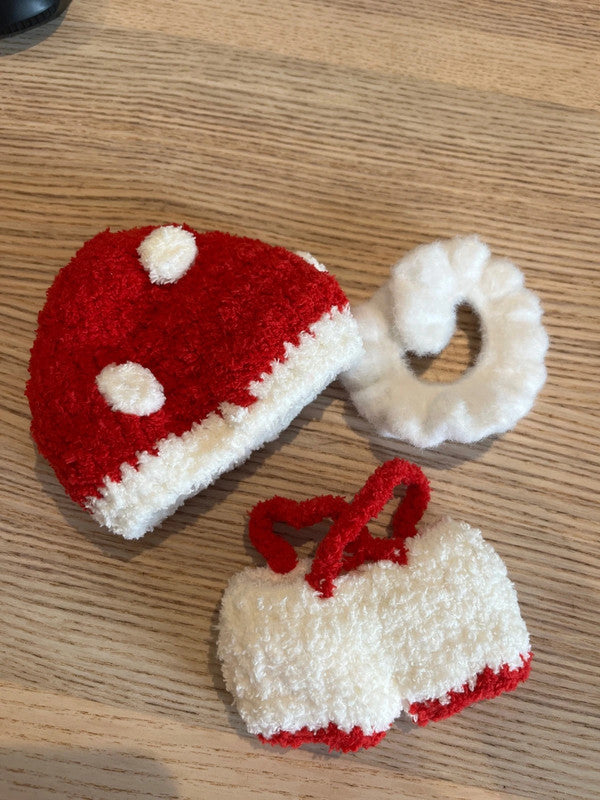 For Popmart Labubu V1 & V3 - Mushroom outfit set