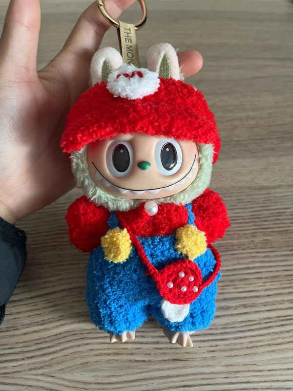 For Popmart Labubu V1 & V3 - Mario outfit set