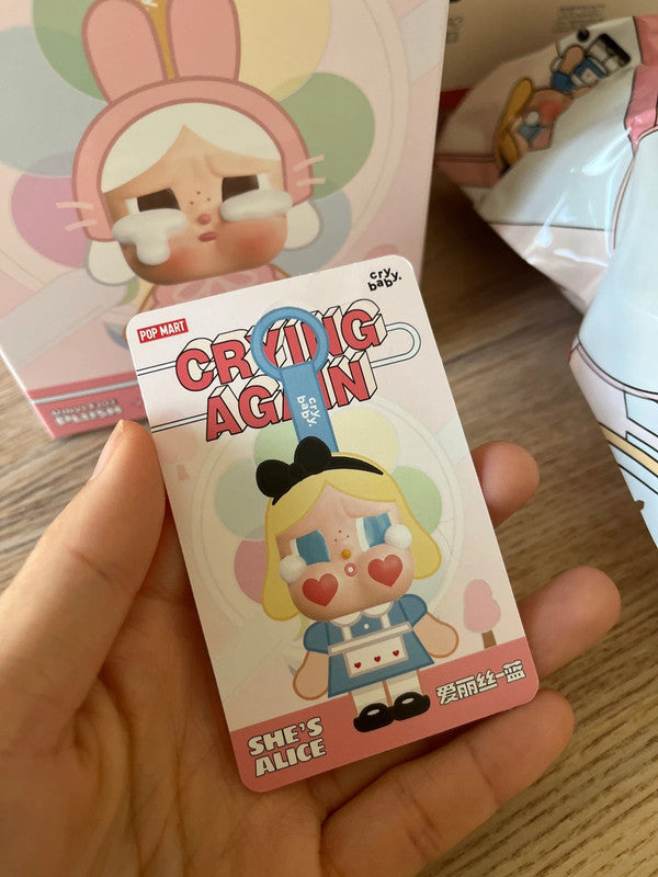 100% Authentic Crybaby Crying Again Vinyl Face Plush Keychain - She's Alice