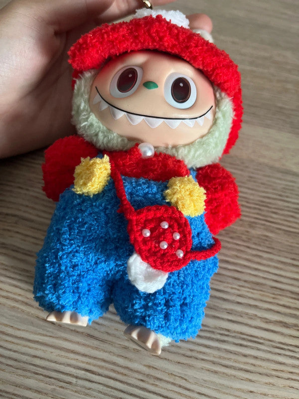 For Popmart Labubu V1 & V3 - Mario outfit set