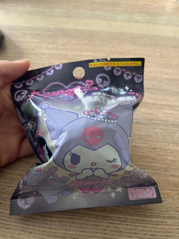 Japan Sanrio Kuromi bath ball with toy