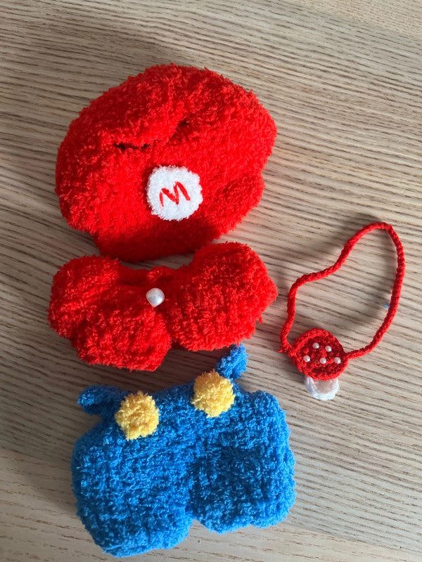 For Popmart Labubu V1 & V3 - Mario outfit set
