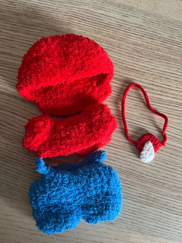 For Popmart Labubu V1 & V3 - Mario outfit set