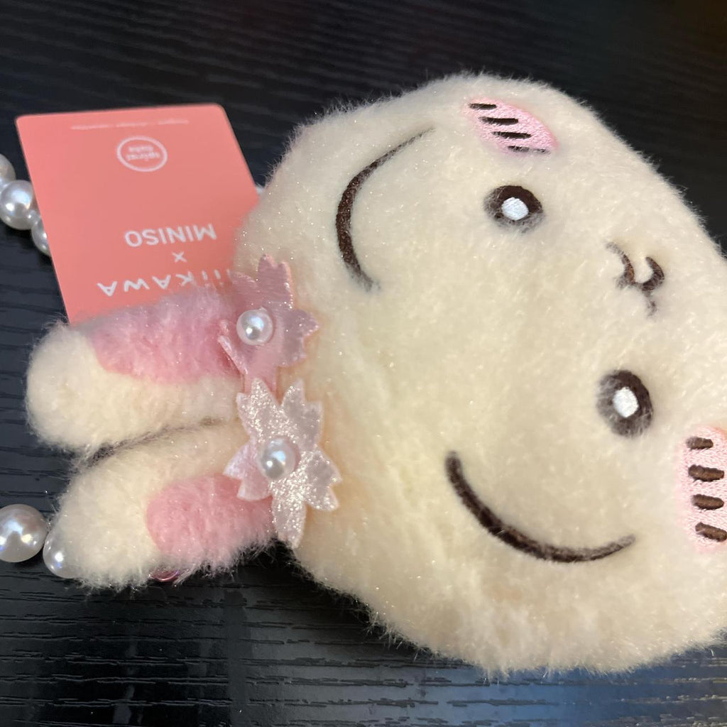 Miniso x Japan Chiikawa Usagi Sakura plush coins purse