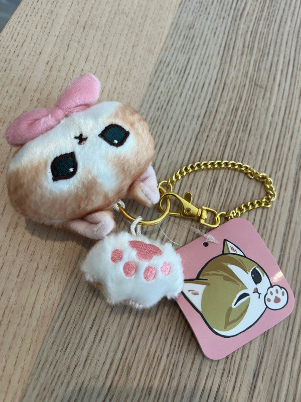 Mofusand head mini plush keychain