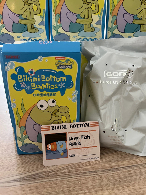 100% Authentic Popmart Bikini Bottom Buddies - Whimsical Plush - Limp Fish