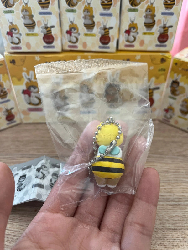 New Mofusand bee figures blind box keychain collection