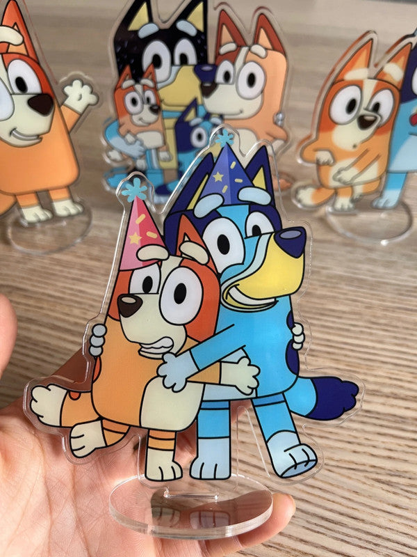 Bluey & Bingo party decoration double side acrylic stand