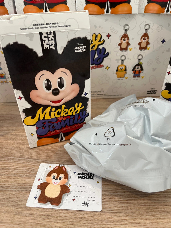 100% Authentic Popmart Mickey Family Cute Together Keychain - Chip