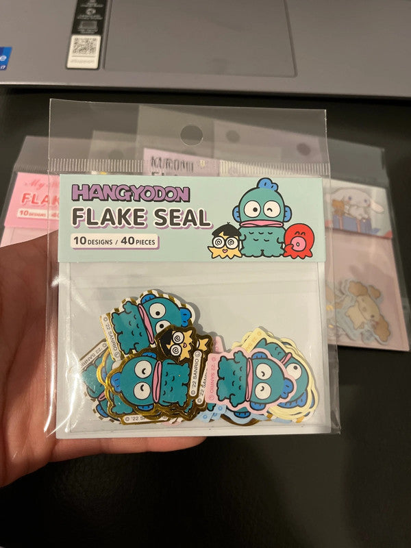 Sanrio Hangyodon Flake Stickers - 40pcs