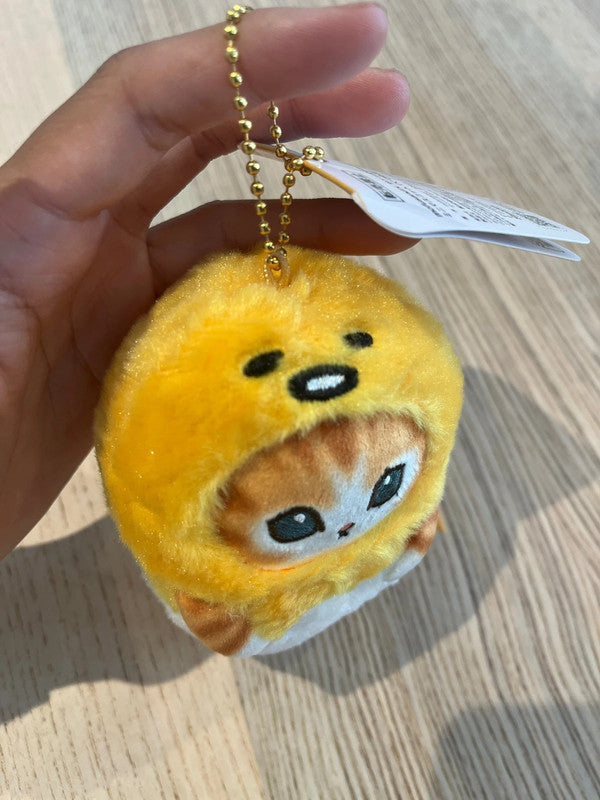 New Sanrio Gudetama x Mofusand plush keychain 2024
