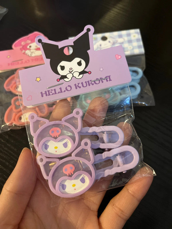 Sanrio Kuromi kid hairclips - 2 pcs