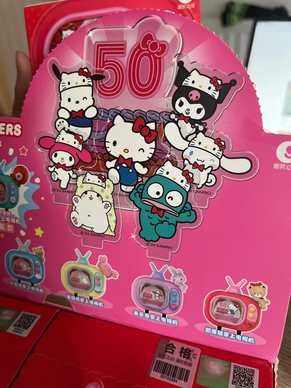 Sanrio characters Hello Kitty 50th anniversary mini TV LED desk light