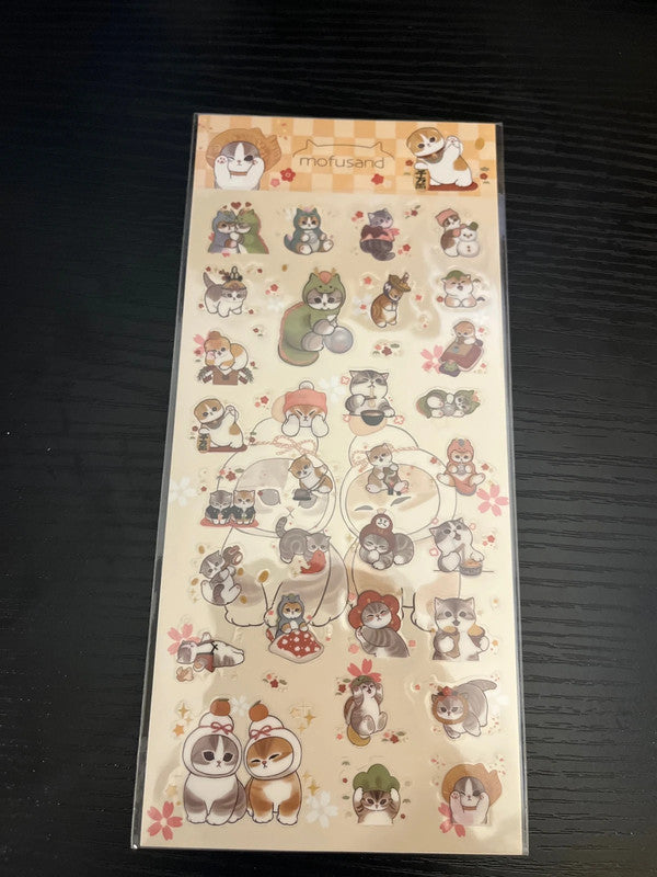 Mofusand characters stickers - 4 sheets