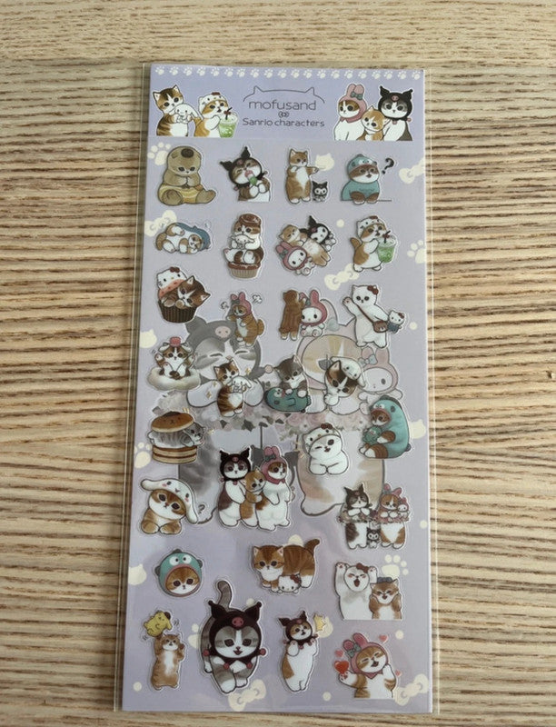 Sanrio characters x Mofusand stickers - 2 sheets