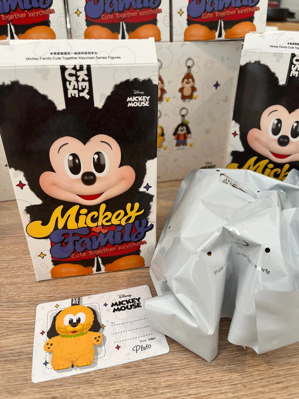 100% Authentic Popmart Mickey Family Cute Together Keychain - Pluto