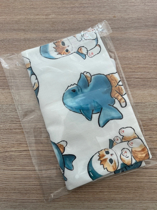 Mofusand shark cat tote bag