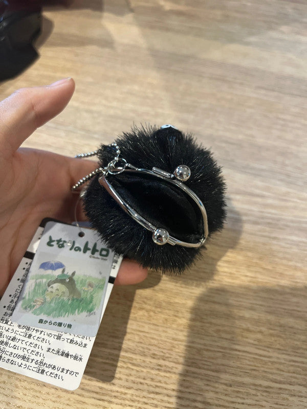 Japan Spirited Away Coal Ball mini plush coin purse keychain