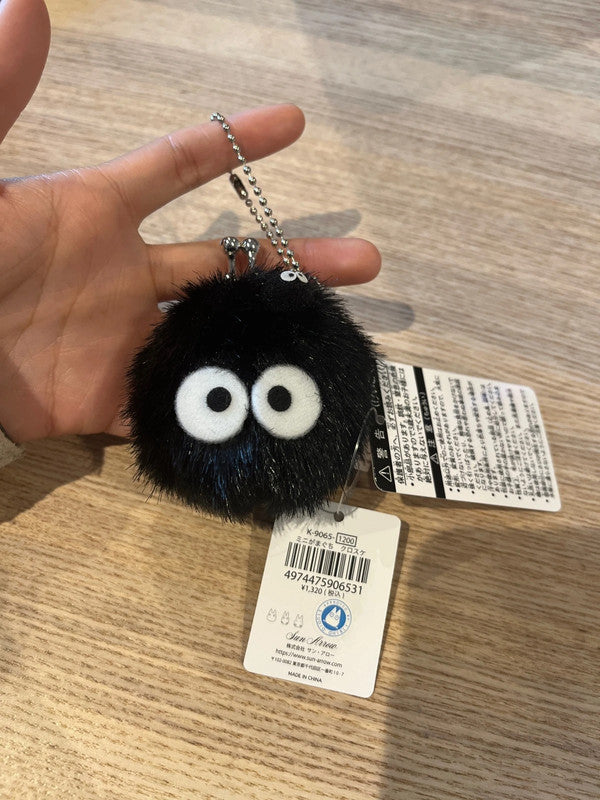 Japan Spirited Away Coal Ball mini plush coin purse keychain