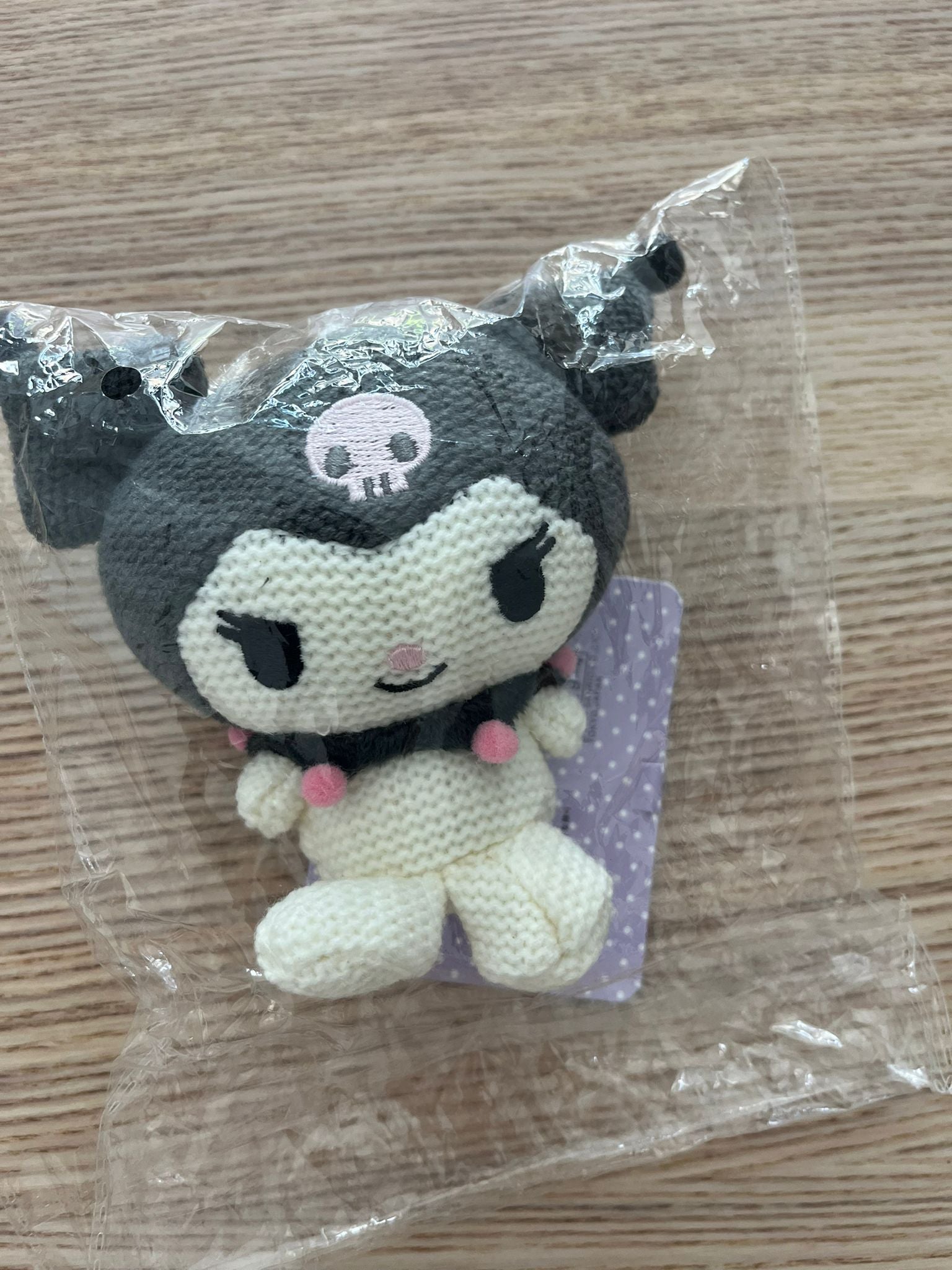 Sanrio Kuromi crochet plush keychain
