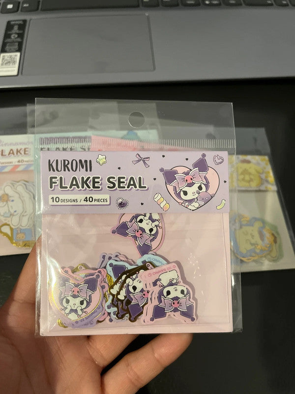 Sanrio Kuromi Flake Stickers - 40pcs